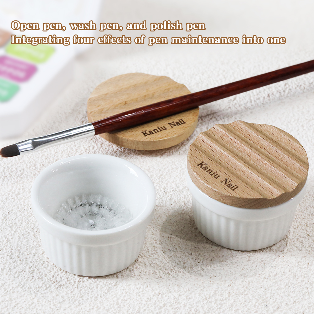 Nail Art Kaki - KANIU Smooth Brush Cleaner Cup Wash