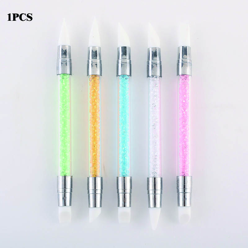 Nail Art Kaki - Dual-Head Silicone Nail Art Pen, Sticker