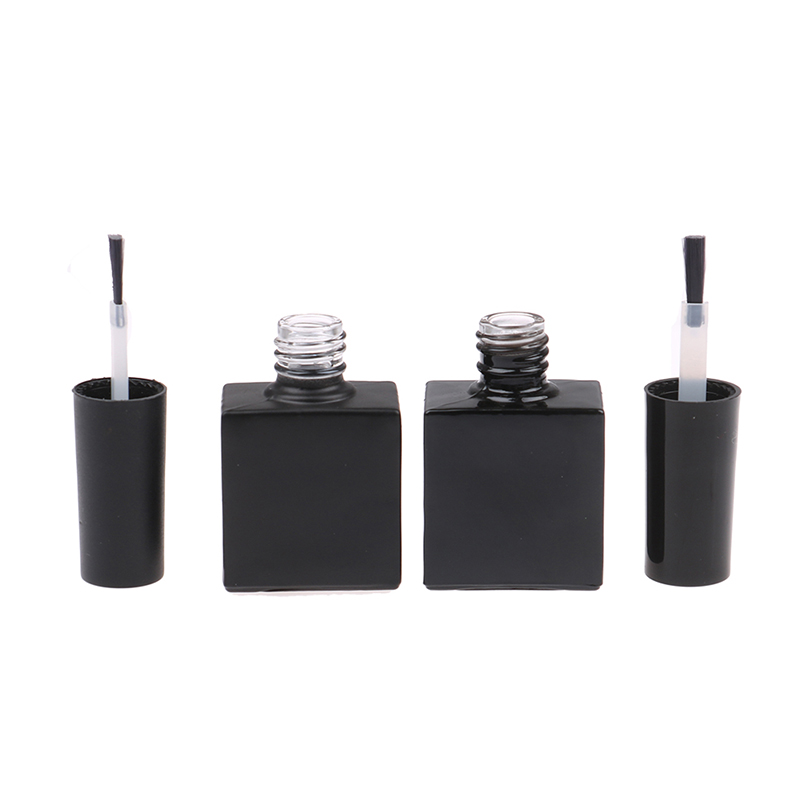 Nail Art Kaki - 10ml Empty UV Black Square Nail