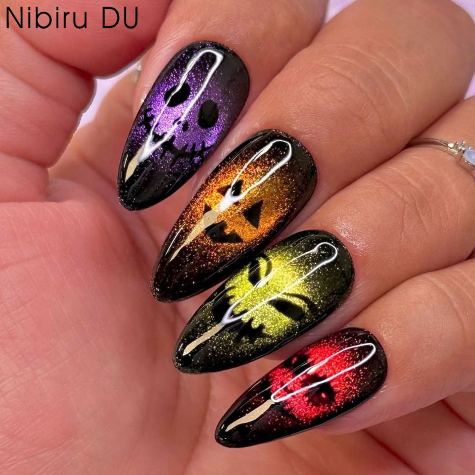 24pcs 2025 Halloween 3D Cat Ey - Nail Art Cat Eye 리뷰 및 가격