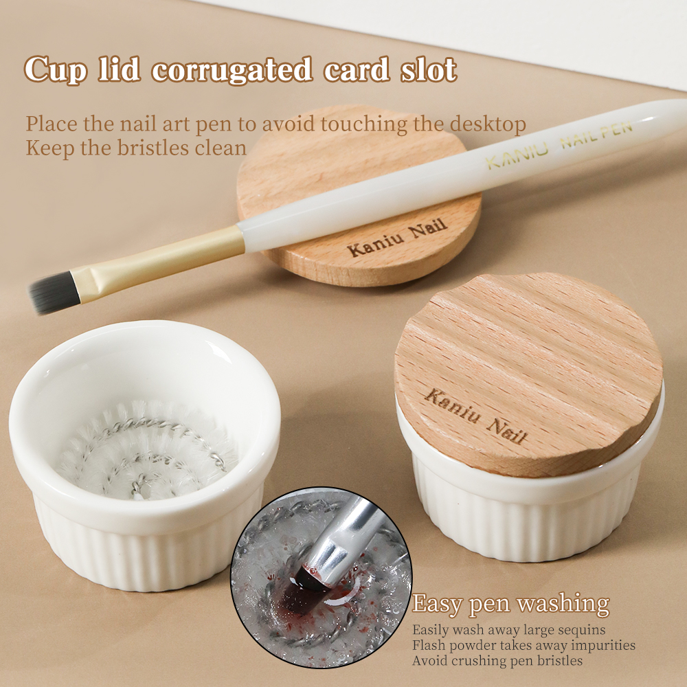 KANIU Smooth Brush Cleaner Cup - Nail Art Kaki 리뷰 및 가격