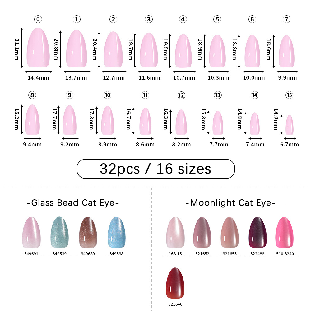 VITAGWX 32pcs Press on Nails A - Nail Art Cat Eye 리뷰 및 가격