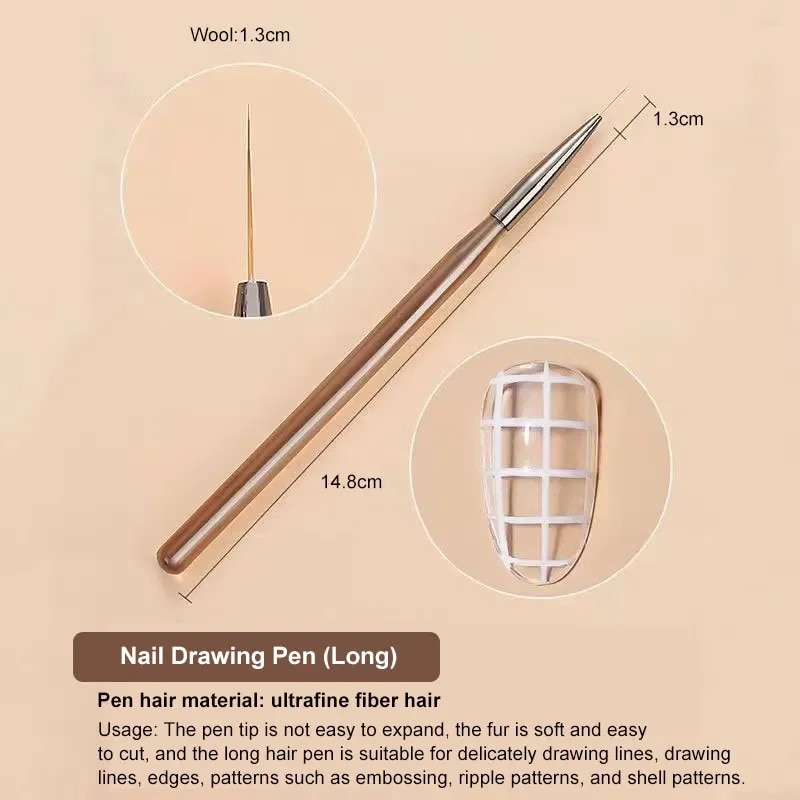 9PCS UV Gel Nail Brush Liner D - Nail Art Kaki 리뷰 및 가격