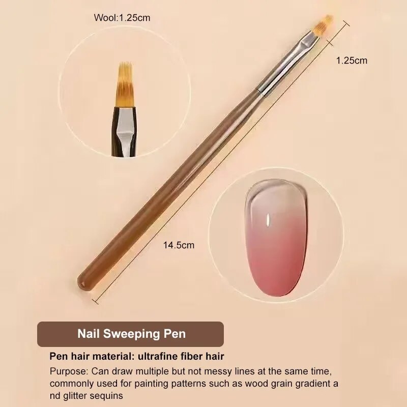 9PCS UV Gel Nail Brush Liner D - Nail Art Kaki 리뷰 및 가격
