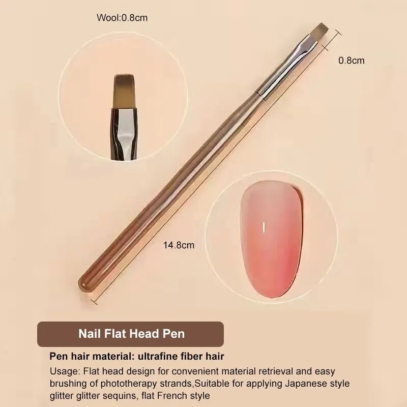 9PCS UV Gel Nail Brush Liner D - Nail Art Kaki 리뷰 및 가격