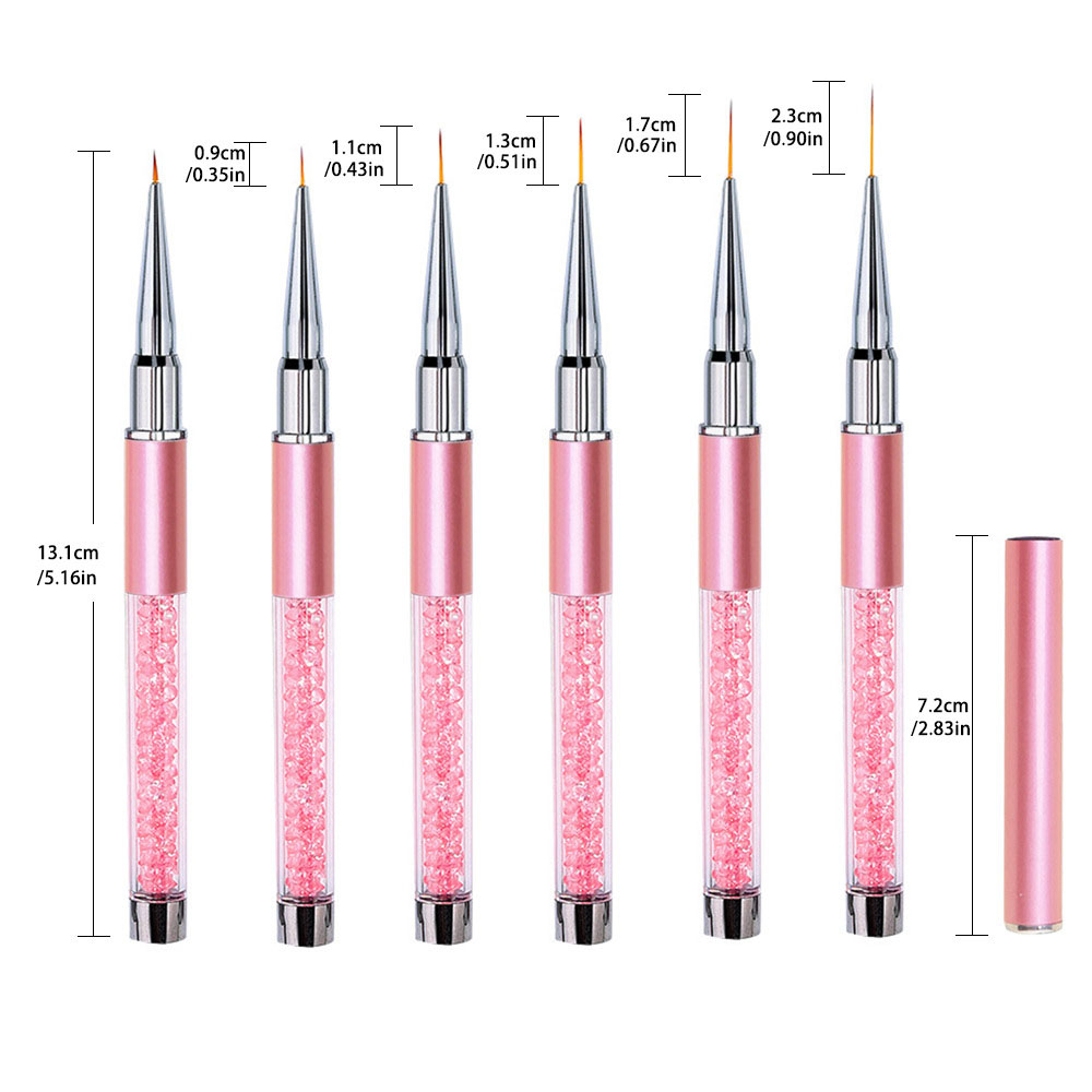 6pcs/Set Acrylic French Stripe - Nail Art Kaki 리뷰 및 가격