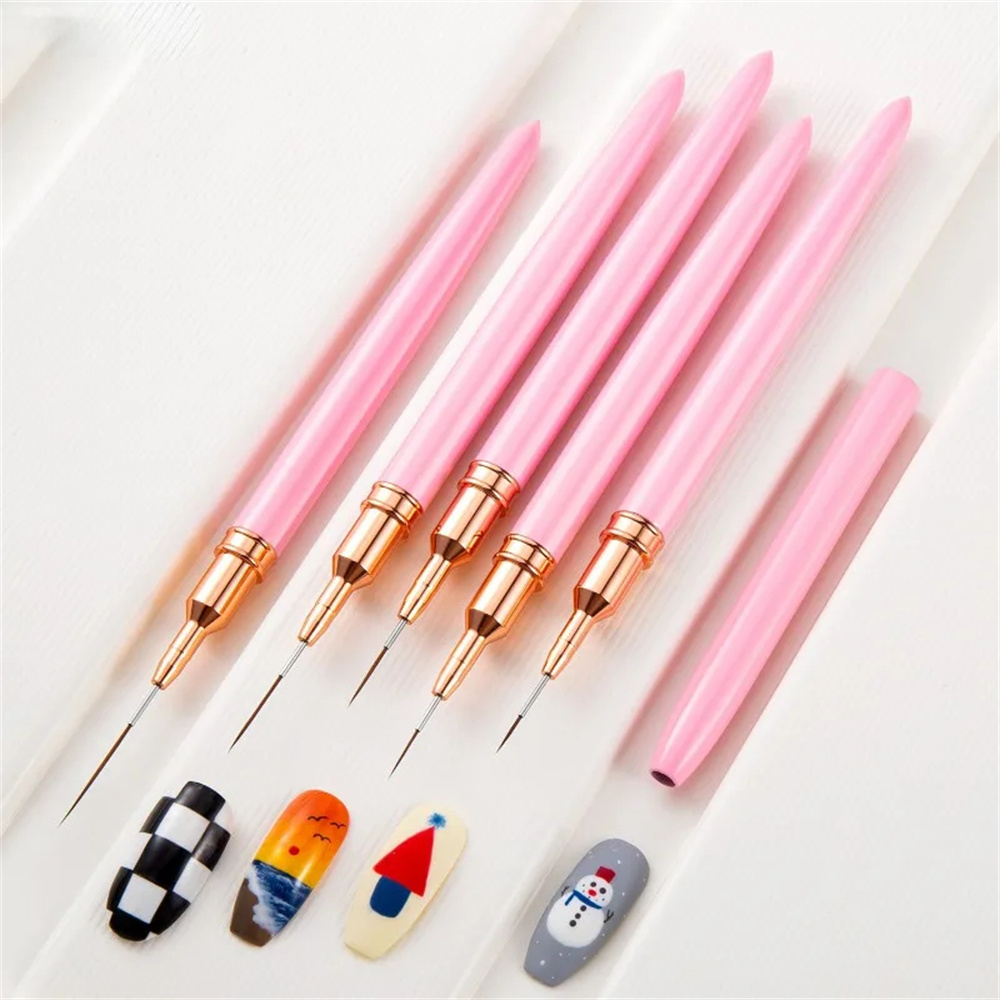 5pc/1set Nail Art Liner Brushe - Nail Art Kaki 리뷰 및 가격