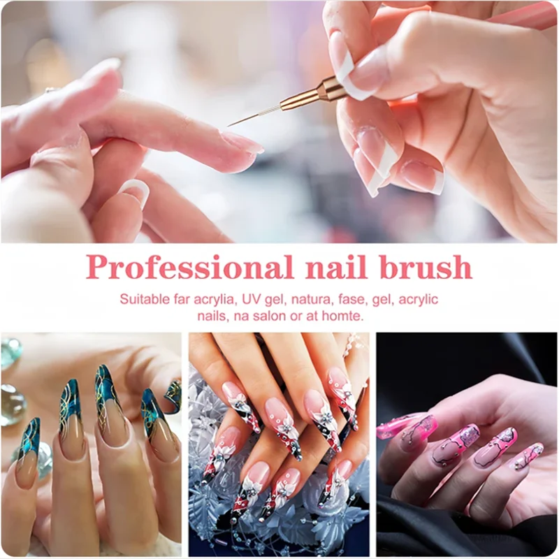 5pc/1set Nail Art Liner Brushe - Nail Art Kaki 리뷰 및 가격