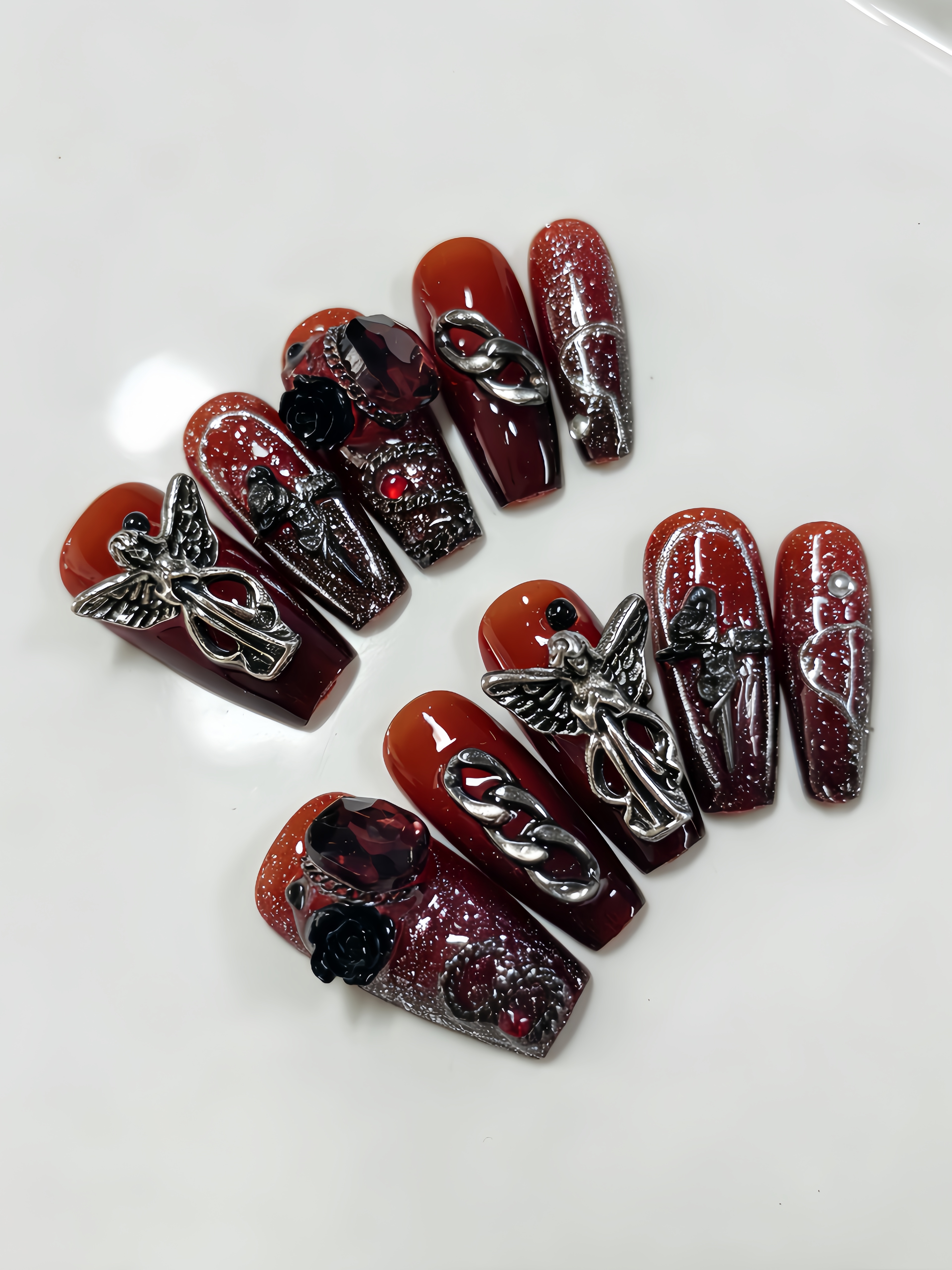 10 Medium-Sized Trapezoidal Pr - Nail Art Cat Eye 리뷰 및 가격