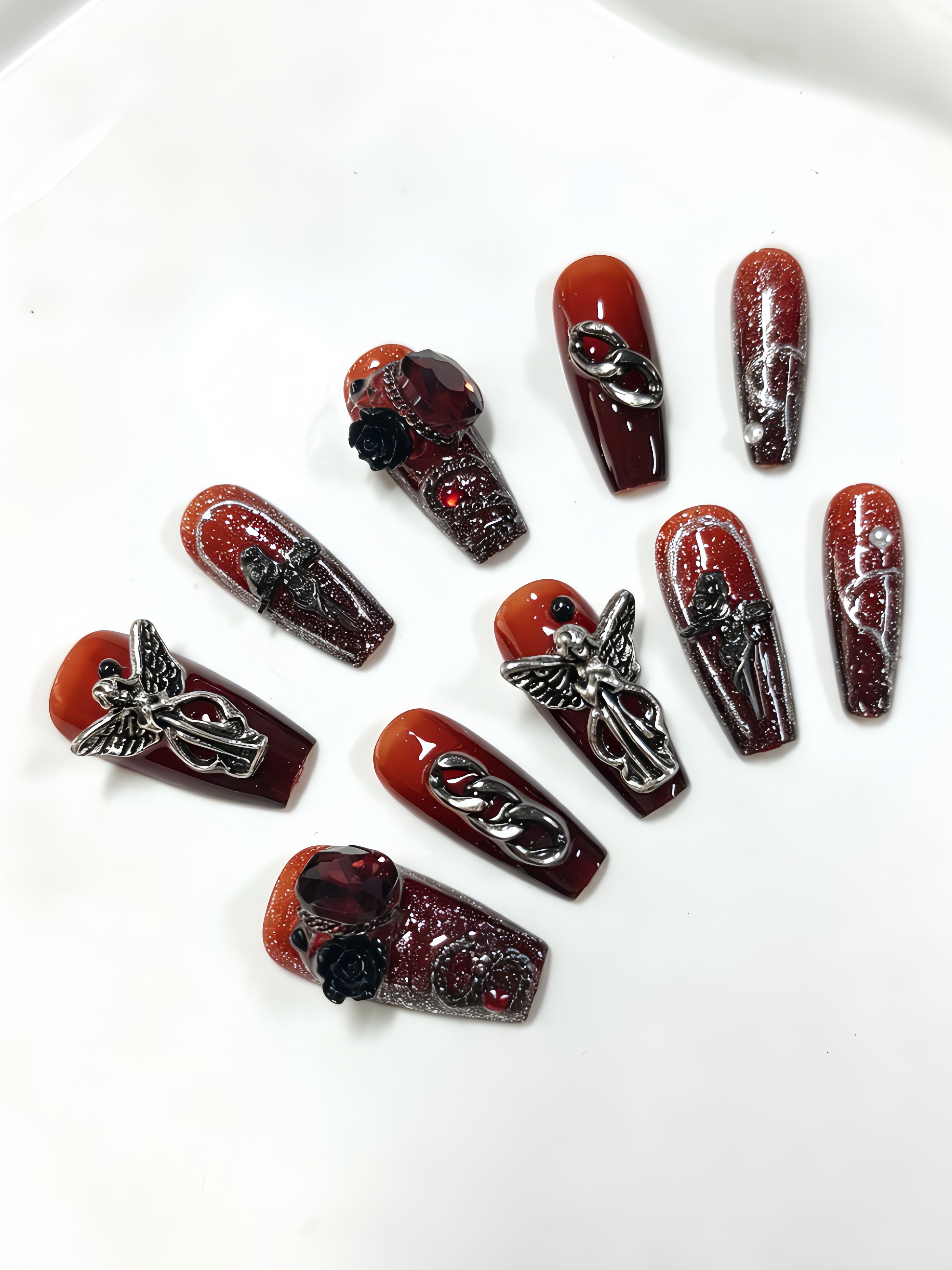10 Medium-Sized Trapezoidal Pr - Nail Art Cat Eye 리뷰 및 가격