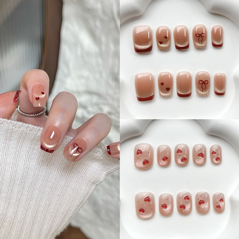 10Pcs French Style Cute Sweeth - Nail Art Cat Eye 리뷰 및 가격