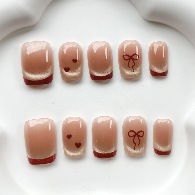 10Pcs French Style Cute Sweeth - Nail Art Cat Eye 리뷰 및 가격
