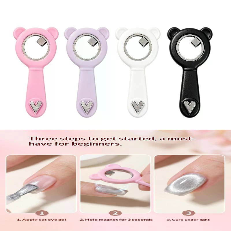 1Pcs Portable 2 In 1 Cute Bear - Nail Art Cat Eye 리뷰 및 가격