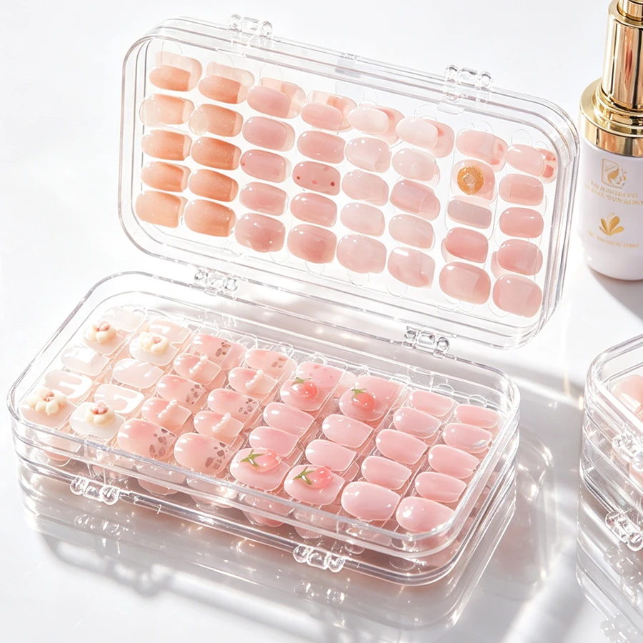 Clear Foldable Press On Nail S - Nail Art Kaki 리뷰 및 가격