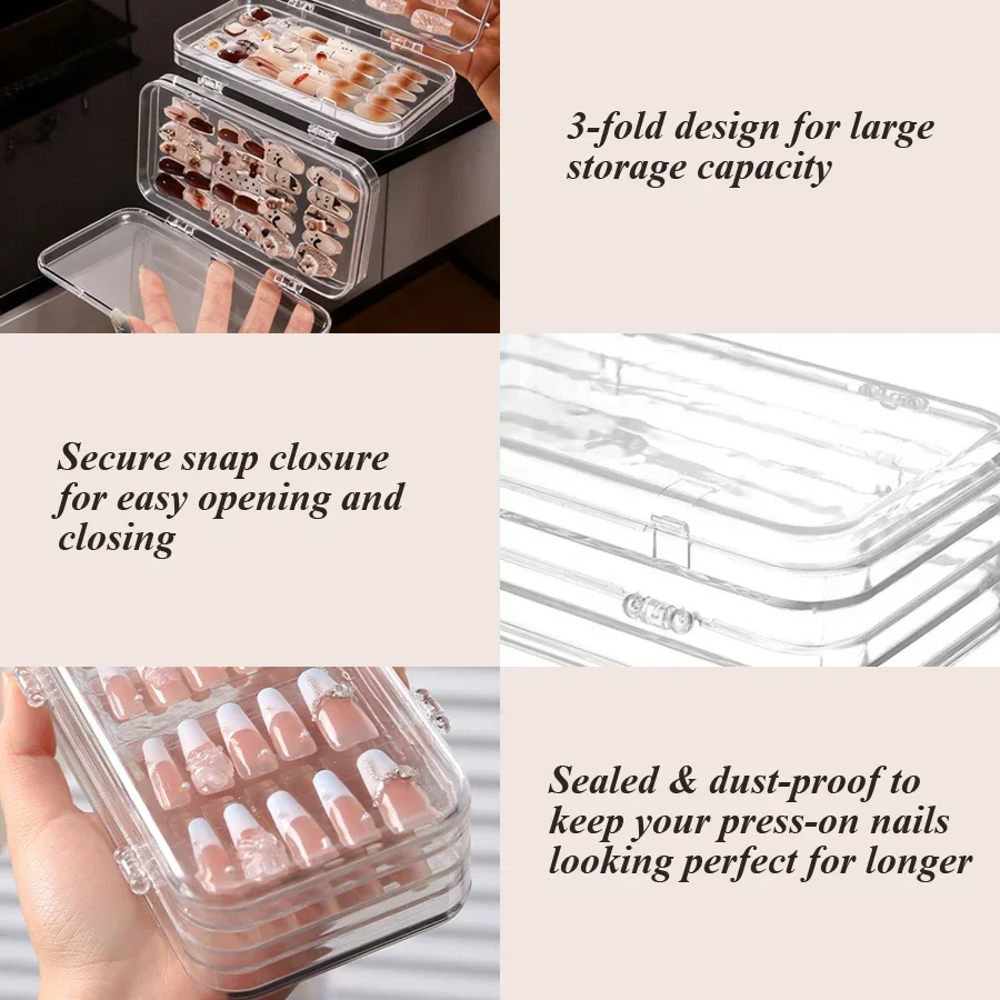 Clear Foldable Press On Nail S - Nail Art Kaki 리뷰 및 가격