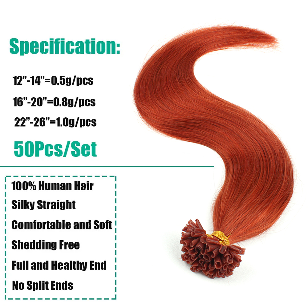 Lovevol Copper Red U Tip Hair  - Nail Art Extension 리뷰 및 가격