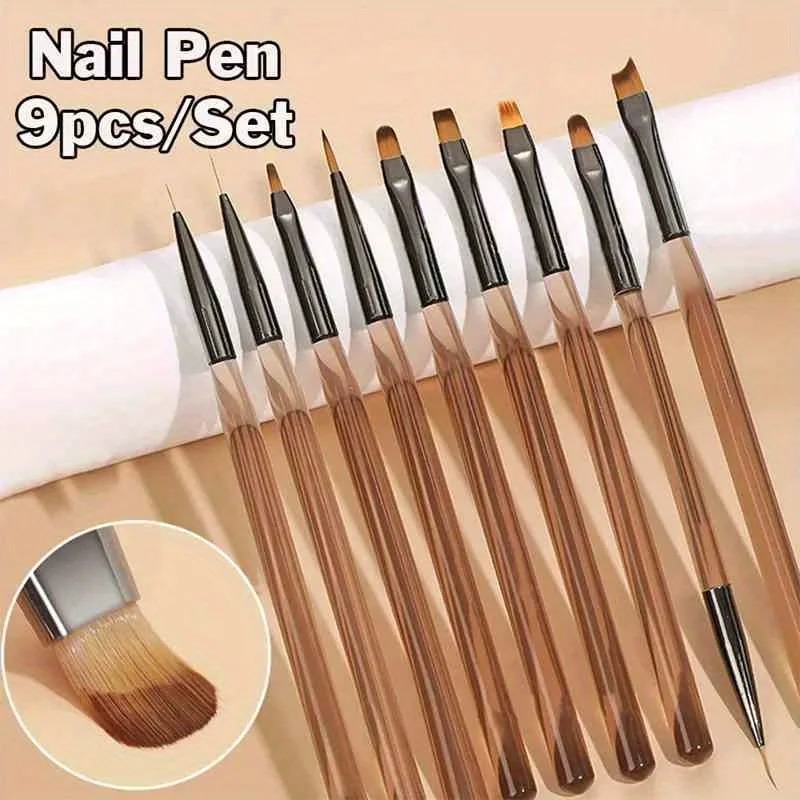 9PCS UV Gel Nail Brush Liner D - Nail Art Kaki 리뷰 및 가격