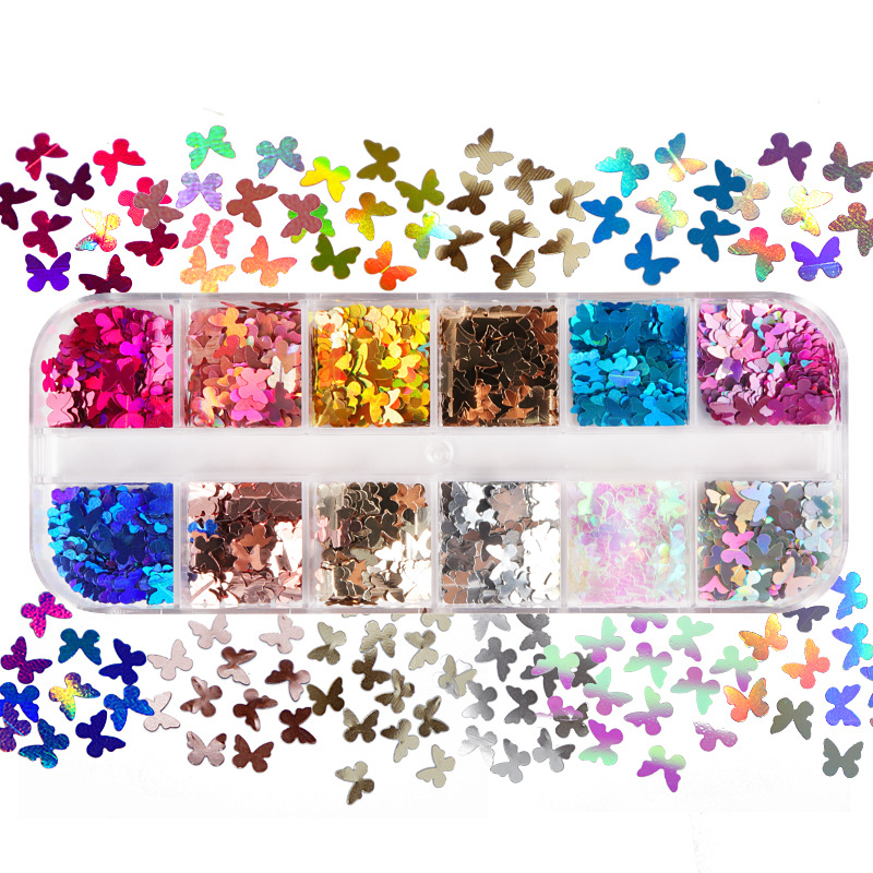 Mix Color Fluorescent Butterfl - Nail Art Extension 리뷰 및 가격