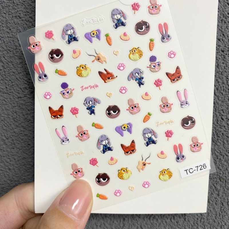 Cute Cartoon Zootopia Nail Art - Nail Art Zootopia 리뷰 및 가격
