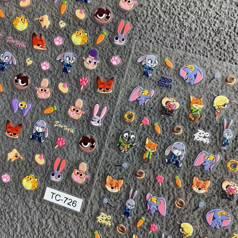 Cute Cartoon Zootopia Nail Art - Nail Art Zootopia 리뷰 및 가격
