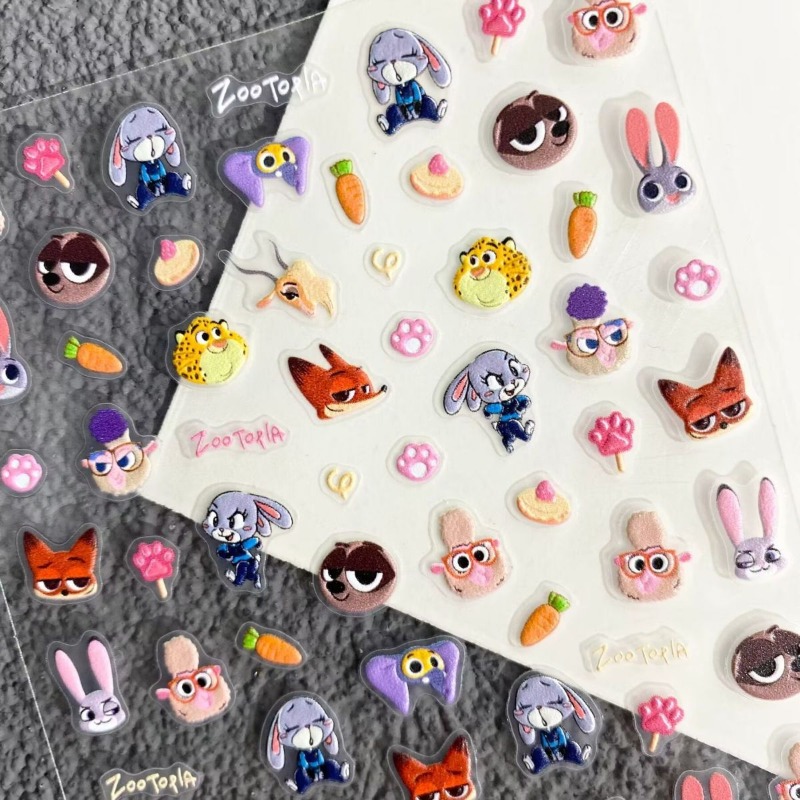 Cute Cartoon Zootopia Nail Art - Nail Art Zootopia 리뷰 및 가격