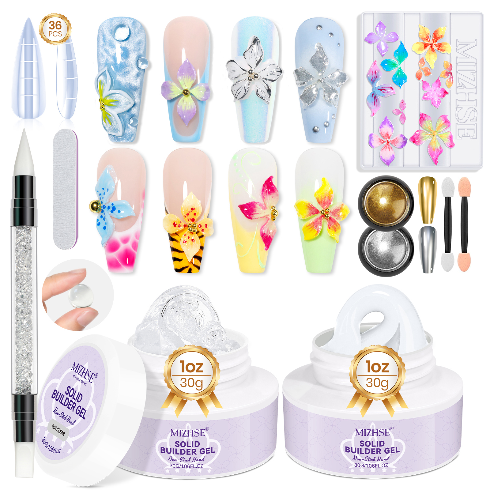 MIZHSE Builder Nail Gel White  - Nail Art Extension 리뷰 및 가격